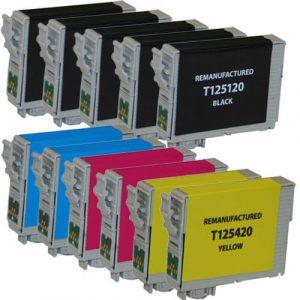 Epson 125 T125 Series (11-pack) Replacement Standard Yield Ink Cartridges (5x Black, 2x Cyan, 2x Magenta, 2x Yellow)