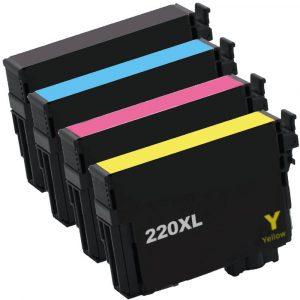 Epson 220XL T220XL Series (4-pack) Replacement High Yield Ink Cartridge (1x Black, 1x Cyan, 1x Magenta, 1x Yellow)