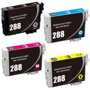 Epson 288 T288 Series (4-pack) Replacement Ink Cartridge (1x Black, 1x Cyan, 1x Magenta, 1x Yellow)