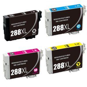 Epson 288XL Combo Pack of 4 Replacement High Yield Ink Cartridges (1x Black, 1x Cyan, 1x Magenta, 1x Yellow)