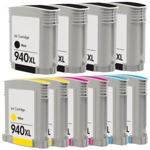 HP 940XL Combo Pack of 10 High Yield Replacement Ink Cartridges (4x Black, 2x Cyan, 2x Magenta, 2x Yellow)