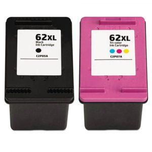 Replacement HP 62XL Ink Combo Pack of 2 Cartridges - High Yield (1x Black, 1x Color)