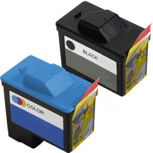 Replacement Ink (2-pack) for Dell T0529 Black & Dell T0530 Color Series 1 Ink Cartridges (1x Black, 1x Color)