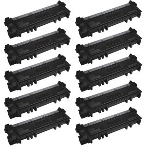 Compatible (10-pack) P7RMX / 593-BBKD High Yield Black Toner Cartridges for Dell E310