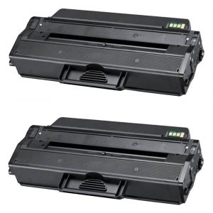 Compatible (2-pack) RWXNT / 331-7328 Black Toner Cartridges for Dell B1260