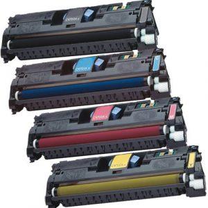 HP 121A / C9700-3A Series (4-pack) Replacement Laser Toner Cartridges (1x Black, 1x Cyan, 1x Magenta, 1x Yellow)
