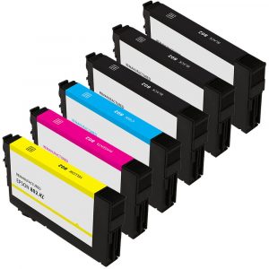 Replacement Epson 802XL Ink Cartridges Combo Pack 6 - T802XL High Yield - 3x Black, 1x Cyan, 1x Magenta, 1x Yellow
