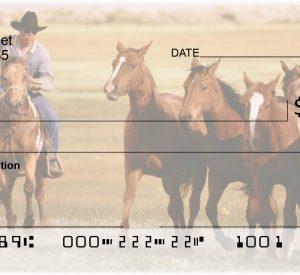 Horse on the Prarie Roundup Personal Checks